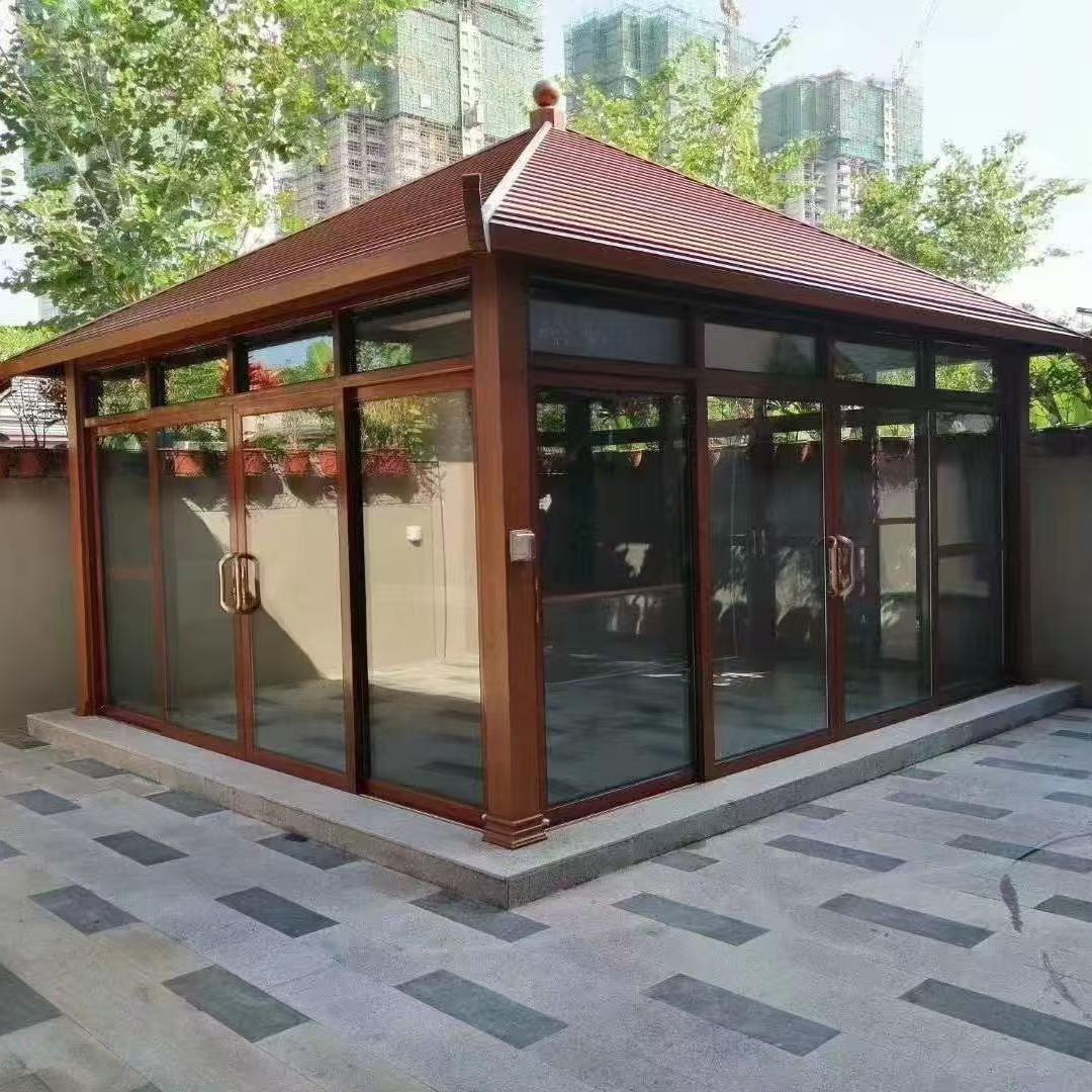 封闭式铝合金阳光房厂家温室花房花园玻璃暖房别墅庭院铝合金凉亭