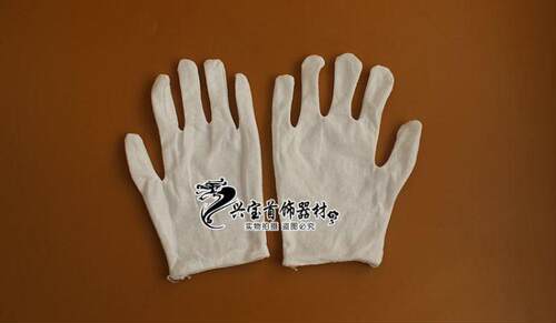 薄QC珠宝首饰操作手套纯绵手套金银店使用首饰器材打金工具