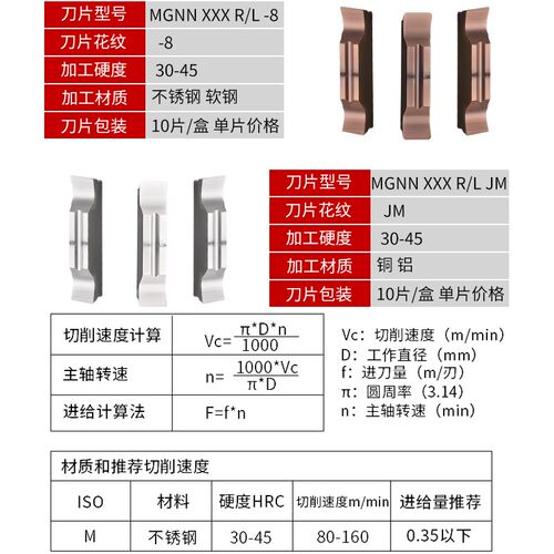 数控斜槽切断刀片MGGN150/200/300-R/L/JM车牀割刀粒端面切槽刀片
