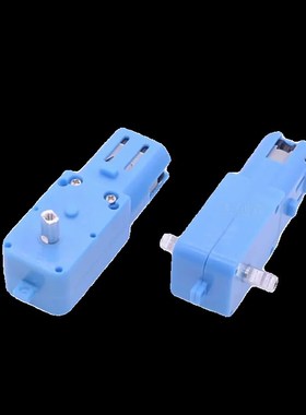 TT减速马达DC3V6V智能四驱车机器人单轴双轴金属齿轮蓝色直流马达