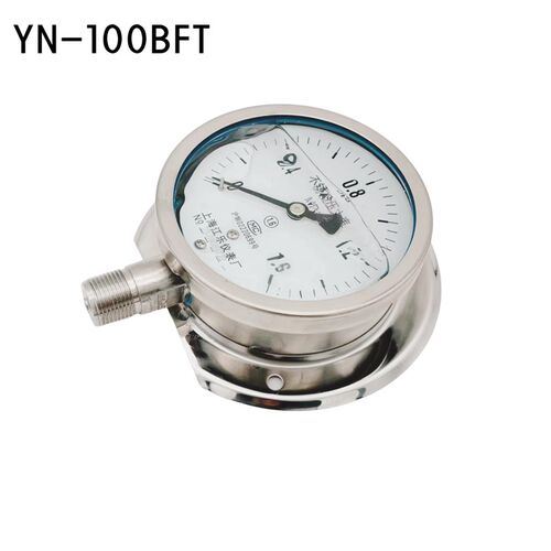 YN100BFT船用304不锈钢带后边压力表0-4mpa罐车液氨气用