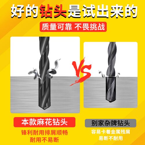 直柄麻花钻进口高速钢直柄钻头电钻钻头超硬麻花钻头不锈钢1-16mm