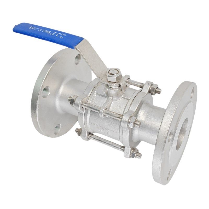 304不锈钢三片式高平台法兰球阀Q41F-16P316L直通手动管道阀门2寸
