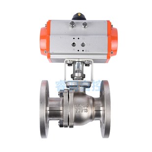 Q641F-10KP 304不锈钢日标法兰气动球阀蒸汽高温DN25 65 80 100