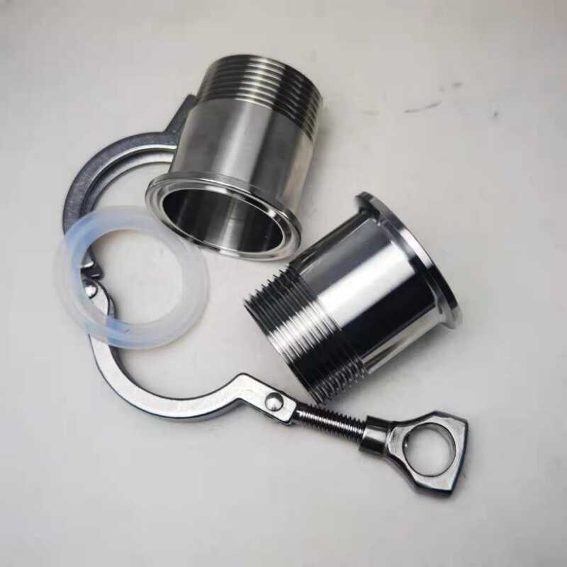 304不锈钢快装外丝内丝内外丝套装卫生级快接卡盘螺纹接头卡箍4分