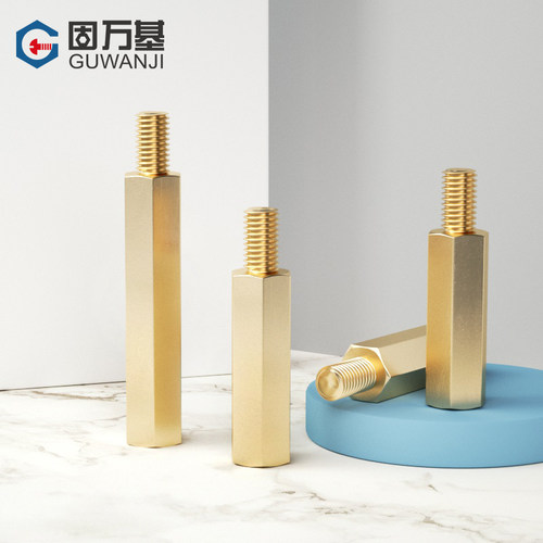 铜柱M3M4单通六角柱机箱螺柱单头主板柱支撑柱隔离柱螺丝固定柱M2