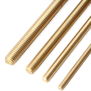 铜牙条丝杆黄铜通丝全螺纹螺杆螺柱全牙牙棒M3M4M5M6M8M10M12M20
