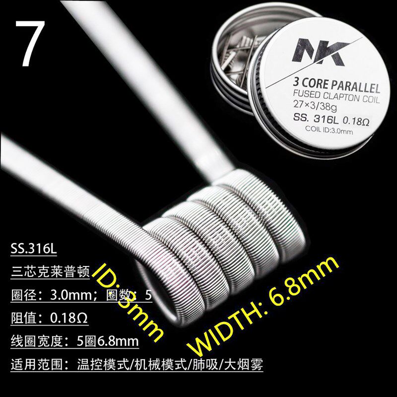温控小花丝SS.316L成品线圈克莱普顿发热丝