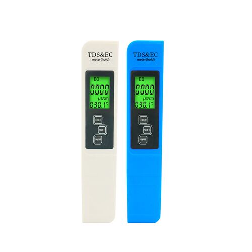3键TDS笔 水质检测试笔TDS&EC温度计 电导率水质检测笔背光三合一