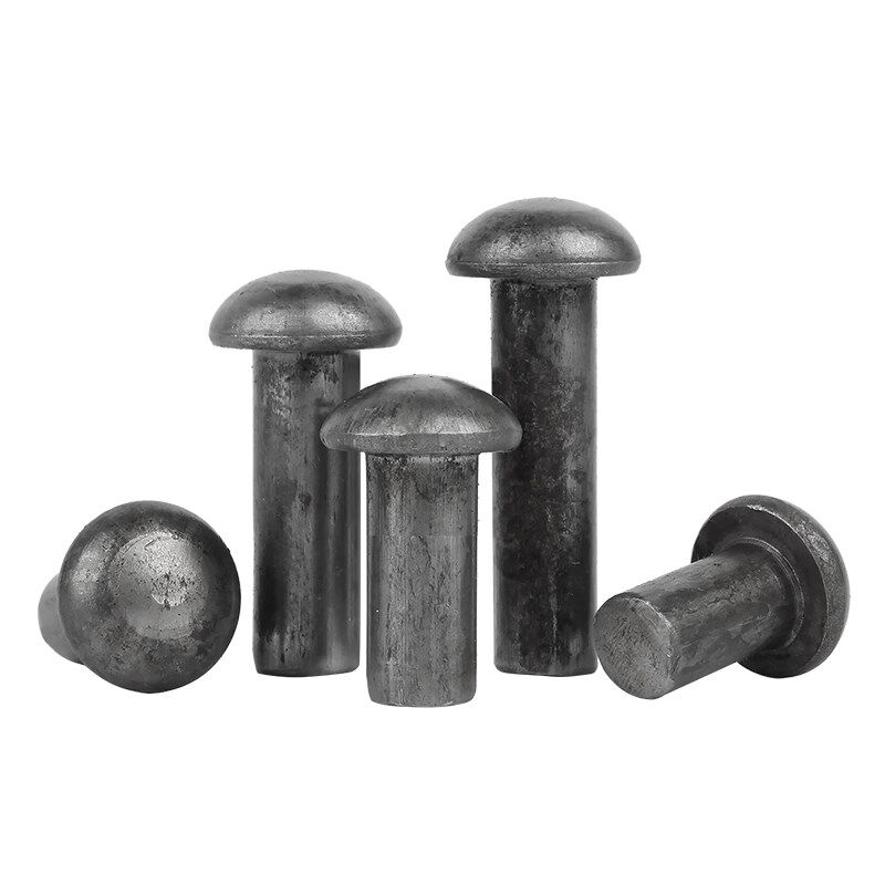 半圆头铁铆钉圆帽实心铆钉敲击式圆头毛钉不锈钢304卯钉M2M3M4m16