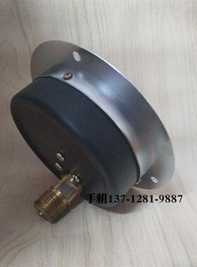 上海轴向带边压力表Y100ZT面板安装空压机真空气压表0-1 1.6MPA