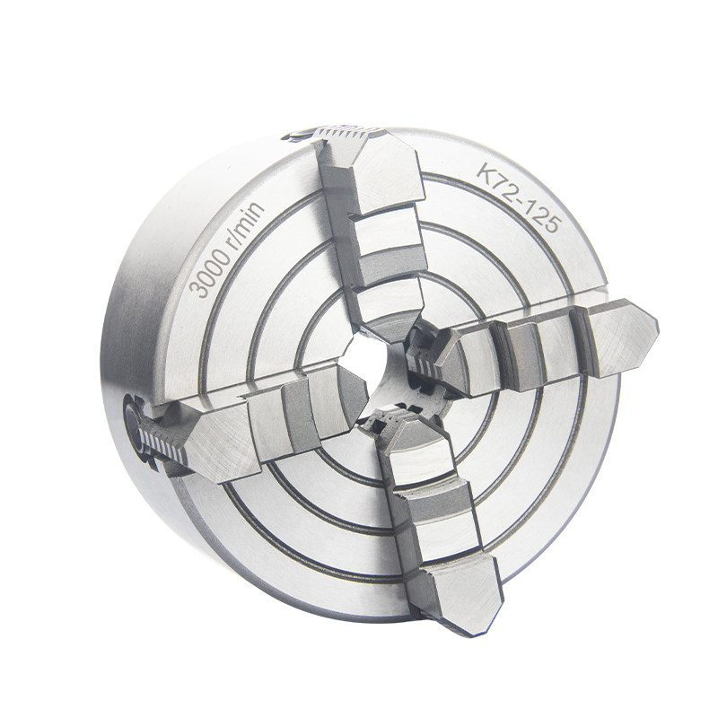 四爪单动卡盘250夹头K72-160/200/250/320/350/400车床手紧卡盘