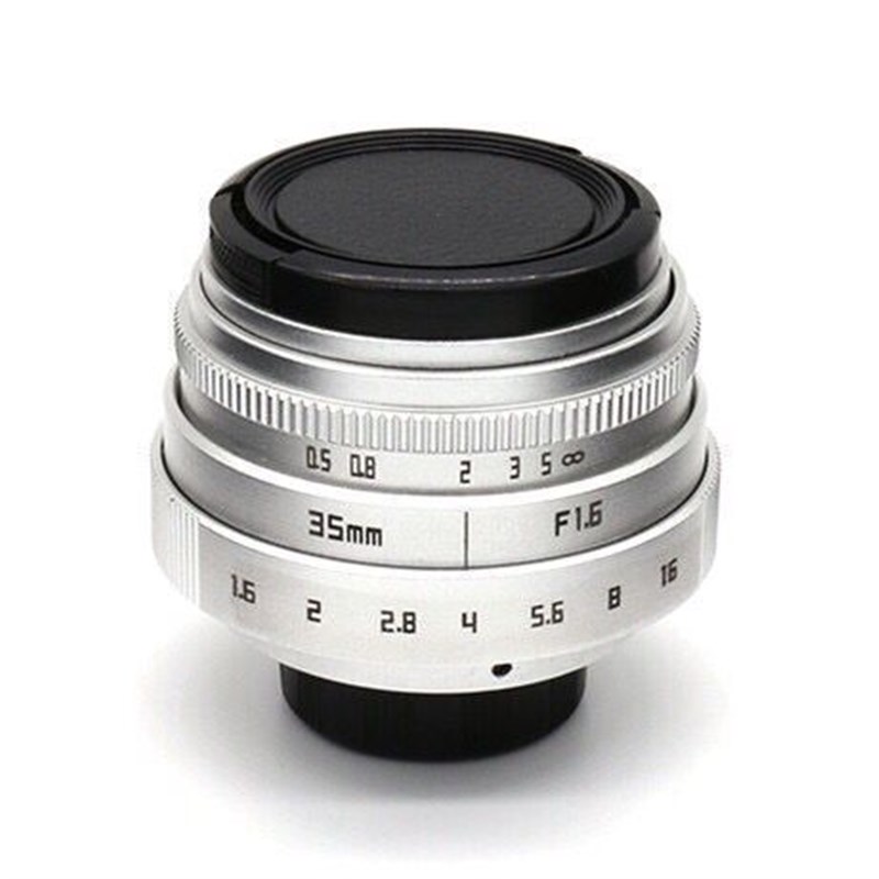 杨长顺同款c口直播镜头35mm F1.6微距人像定焦无反光镜电影头黑色