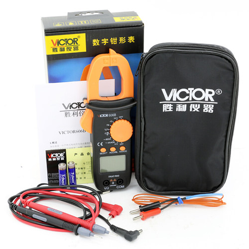 胜利钳形万用表VC606B钳形表数字电流表钳型表高精度电工万能表小