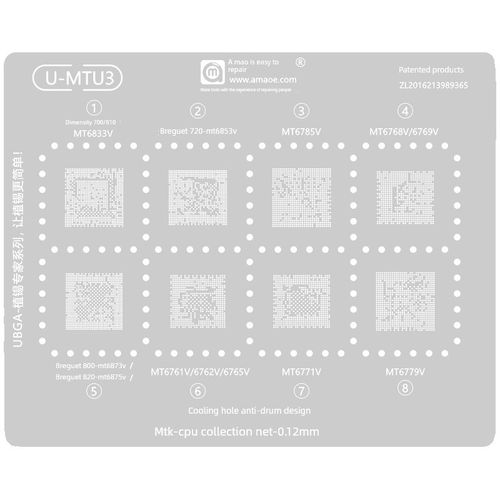 阿毛MU3/MT6762V/6739V/6757V/6771V/6763V/6875V/8768VCPU植锡网