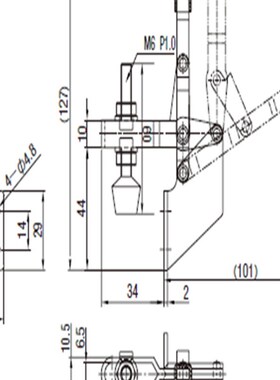 同款替代垂直式快速夹具 C-LD-101B 快速夹具 WDC101-B 肘夹工装