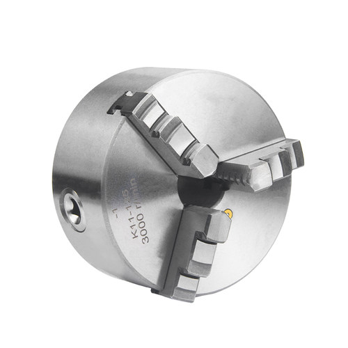 三爪自定心卡盘K11手动联动80/100/125/160/200/250精密车床卡爪