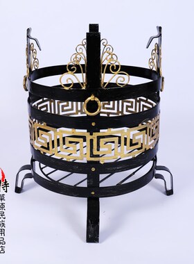 蒙古族祭火仪式火盆 蒙古大营篝火晚会道具火盆架子蒙古包摆设