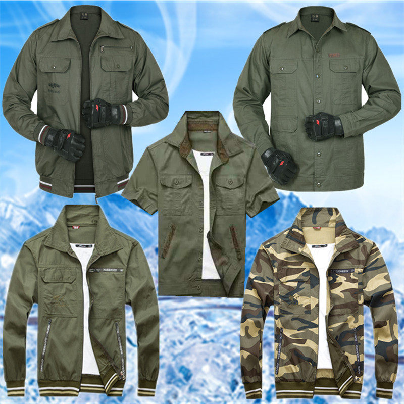 工作服男外套夏季劳保服套装电焊工装纯棉工地劳动干活上衣服迷彩