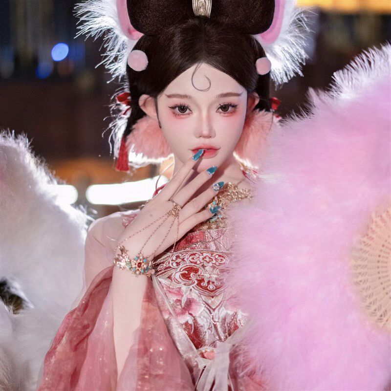 新款妲己战国袍古风异域民族风头饰流苏项链大毛球耳饰百搭饰品