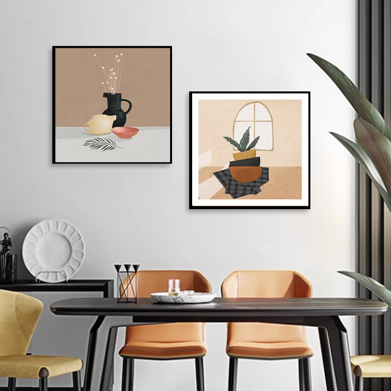 卧室装饰画创意挂画书房r现代简约玄关墙画抽象艺术晶瓷壁画北欧图片