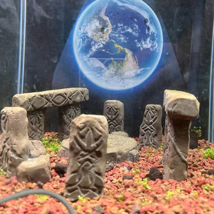 冬官手作 水泥鱼缸造景摆件布景草缸装饰品 苔藓缸 巨石阵 祭坛