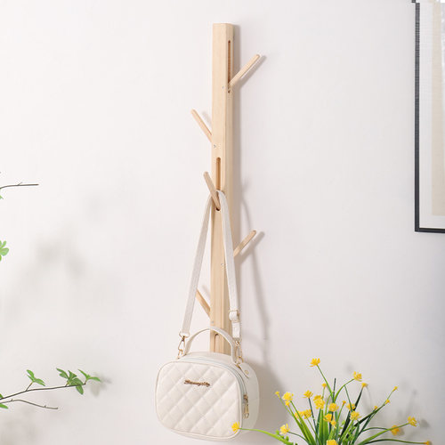 实木挂钩墙壁衣帽架壁挂玄关木质衣服钥匙进门挂衣钩免打孔挂衣架