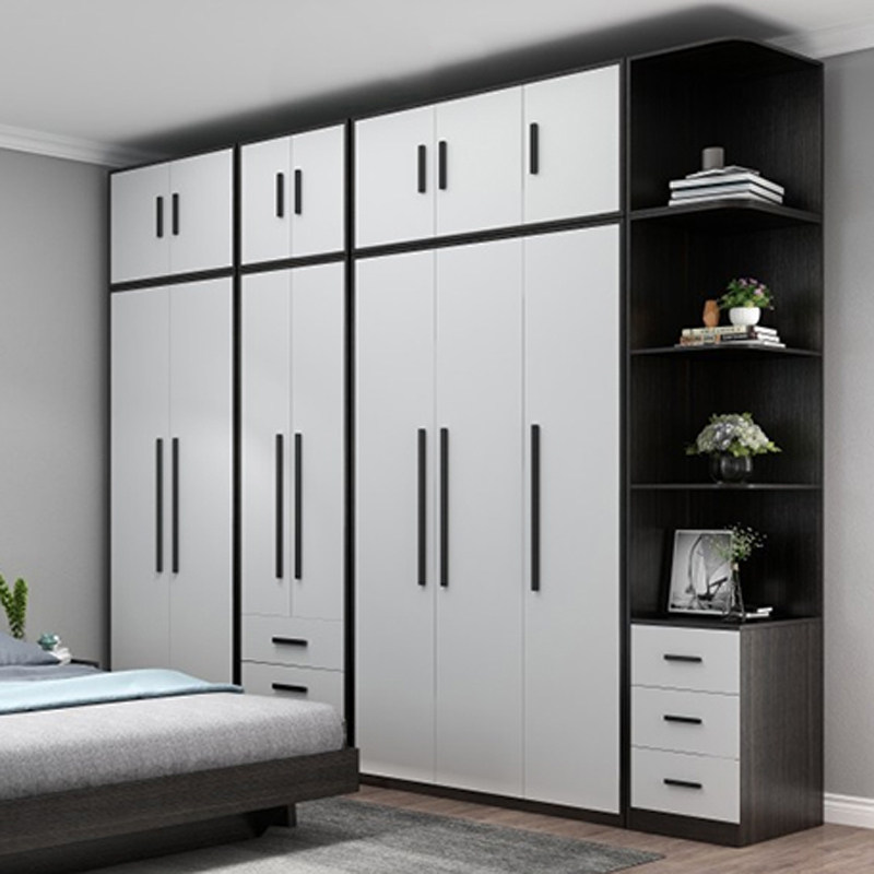 北欧衣柜现代简约经济型整体组合家C用衣柜卧室生态实木板大衣橱