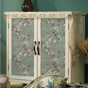 高档美式 复古柜子改造贴纸旧家具翻新衣柜橱柜门改色墙纸壁纸自粘
