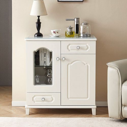 欧式实木茶吧机置物柜一体2025新款家用全自动饮水机柜子下置水桶