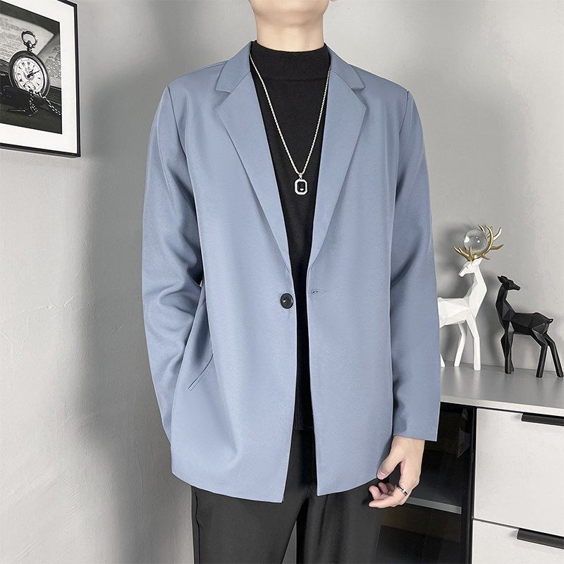 西服外套男士韩版休闲商务轻熟风正装直筒礼服免烫西装单件单钮扣,男装,休闲西服,淘宝优惠券,粉丝福利购,淘宝优惠卷