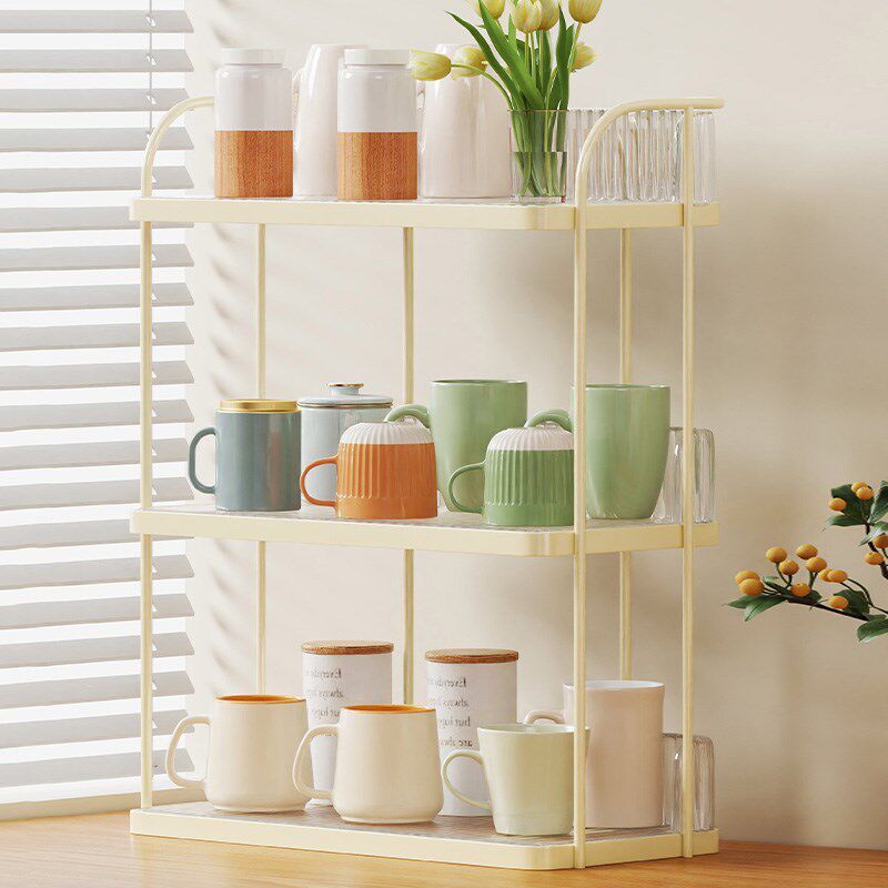 茶具收纳架沥水托盘杯子收纳置物架多层茶杯架家用桌面放水杯杯子