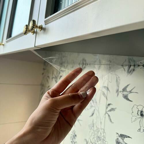 厨房吊柜防油贴纸防水防潮橱柜柜子底部防蒸汽防油烟透明贴膜