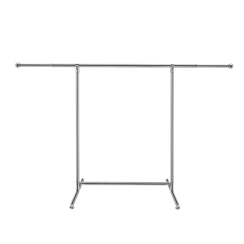 不锈钢单杆晾衣架折叠伸缩式晒衣架室内外落地衣架家W用阳台晾衣