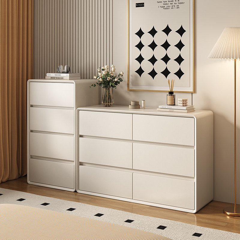 奶油风五斗柜简约现n代实木客厅八斗抽屉柜卧室靠墙储物收纳牀尾,住宅家具,斗柜,淘宝优惠券,粉丝福利购,淘宝优惠卷