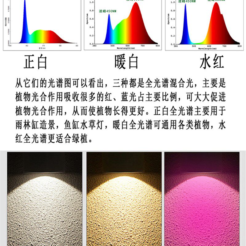 全光谱绿植生长仿太阳兰花卉植物补光灯多肉生长光合作用夹子台灯
