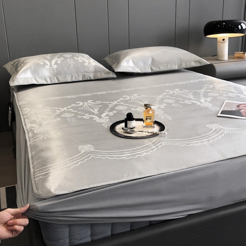 夏季A类床笠款冰丝席三件套高端提花可水洗凉席空调席子可折叠1.8,床上用品,冰丝席,淘宝优惠券,粉丝福利购,淘宝优惠卷