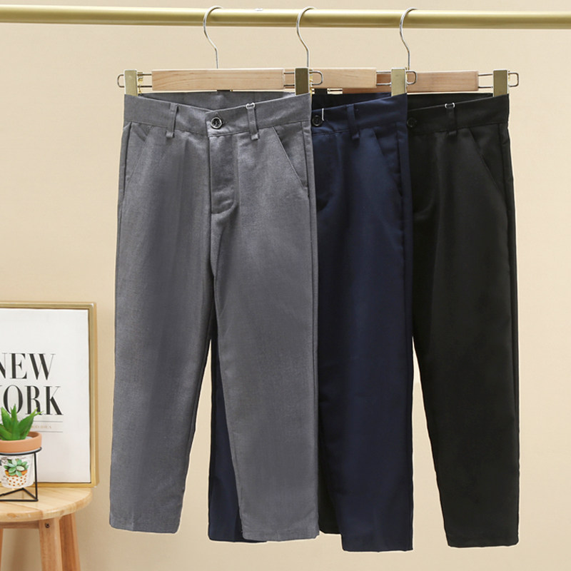 男童西裤女孩学院风大童裤子小学生直筒裤灰色长裤儿童黑色西装裤,童装/婴儿装/亲子装,裤子,淘宝优惠券,粉丝福利购,淘宝优惠卷