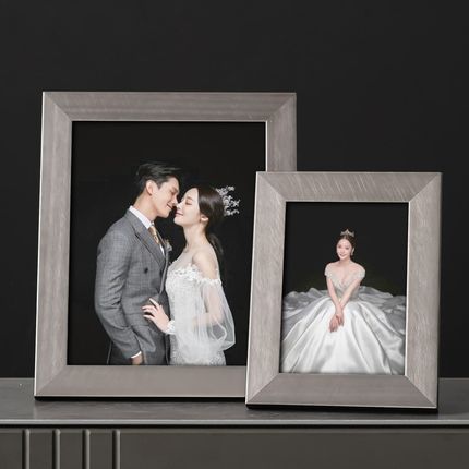 创意简约实木相框摆台6 7 10寸洗照片打印加制作相片架婚纱照摆件
