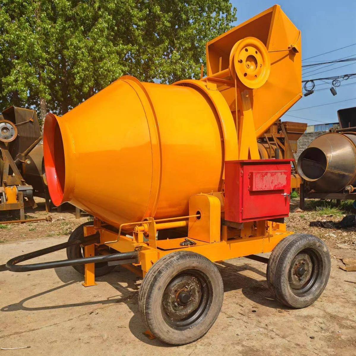 厂供自动爬坡翻斗式滚筒搅拌机JZC500型双电机颗粒混合物搅拌机