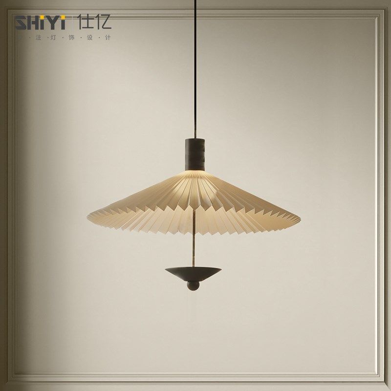 侘寂风茶室复古布艺卧室吊灯日式中古艺术吧台实木民宿餐厅灯,家装灯饰光源,餐厅吊灯,淘宝优惠券,粉丝福利购,淘宝优惠卷