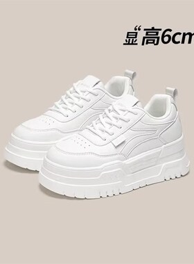 厚底小白鞋女款2j025新款春季爆款女鞋百搭鞋子女松糕增高休闲板