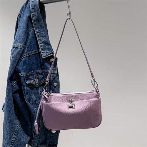 小众新品真皮女包春夏百搭头层togo牛皮女腋下单肩锁扣小方包简约