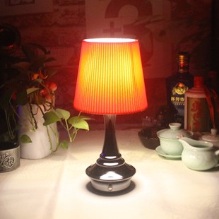 国风复古酒吧桌灯红色充电台灯音乐餐厅氛围小夜灯触摸调光卡座灯