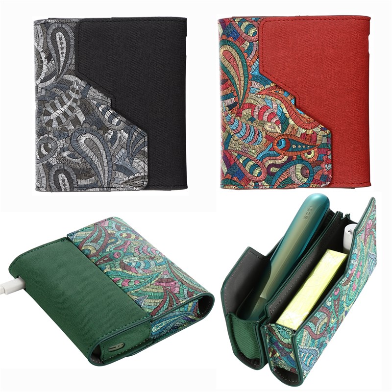 适用iqo7代侧开腰果花收纳包时尚拼色配件壳六代4.0侧开款保护套