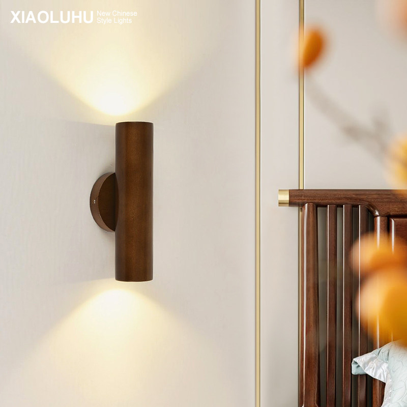 实木壁灯创意简约调光床头卧室客厅楼梯走廊过道墙壁灯具led射灯,家装灯饰光源,壁灯,淘宝优惠券,粉丝福利购,淘宝优惠卷