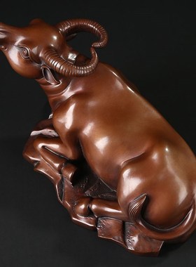 大仕缘紫铜工艺品生肖牛摆件家居生日开业招财属牛礼品旺市牛