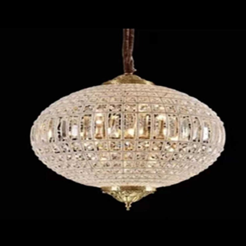 美式复古圆球形吊灯别墅客厅餐厅卧室楼梯灯个性怀旧装饰水晶灯具