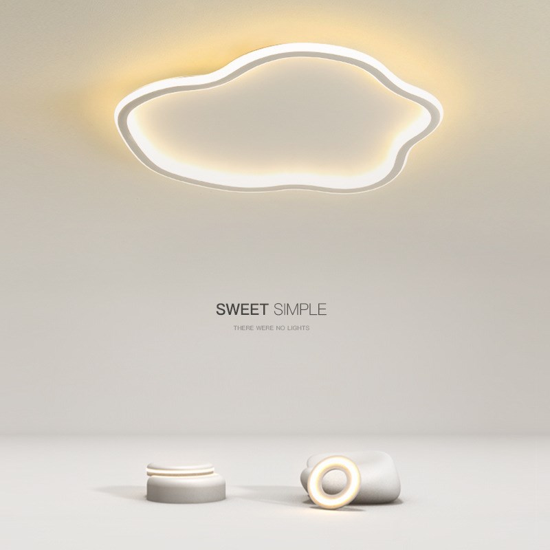 极简卧室灯现代简约北欧灯具2024年新款房间书房主卧灯云朵吸顶灯