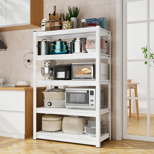 厨房置物架落f地多层家用储物架子货架微波炉烤箱锅具多功能收纳